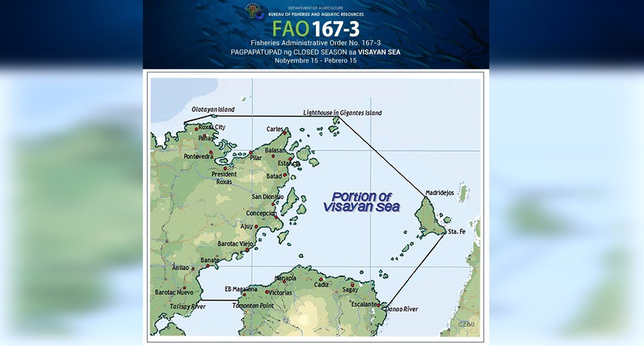 Visayan Sea Closed Season Nov. 15 To Feb. 15, 2023